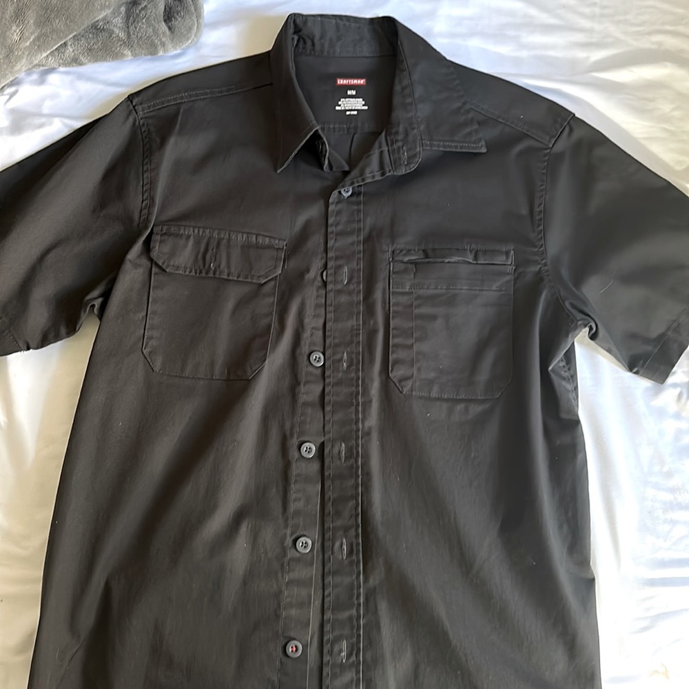 Men’s medium craftsman button up collard, work shirt.